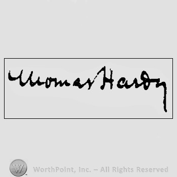 Autograph/signature : Thomas Hardy.