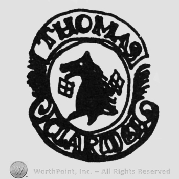 a horse head, label above "THOMAS", "CLARIDGE"