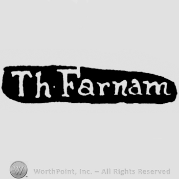 The name Th. Farnam written with lowercase letters