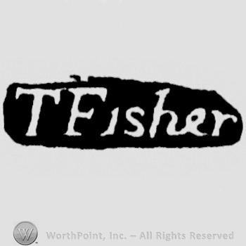 The name T. Fisher written with lowercase letters and just a little leaned to the right