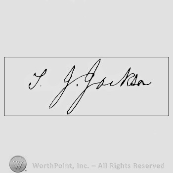Autograph/signature : Jackson, Thomas.