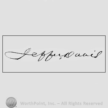 Autograph/signature : Davis Jefferson.
