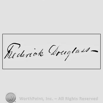 Autograph/signature : Douglass Frederick.