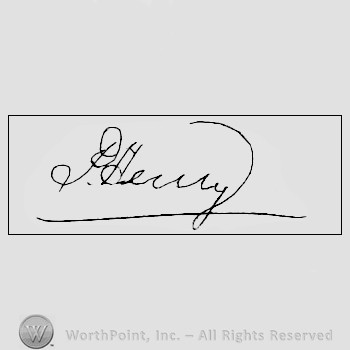 Autograph/signature : Henry Patrick.