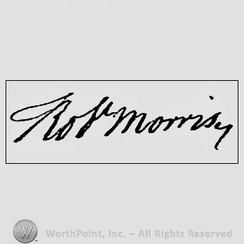Autograph/signature : Morris Robert.