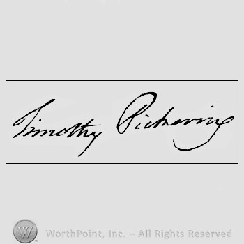 Autograph/signature : Pickering Timothy.