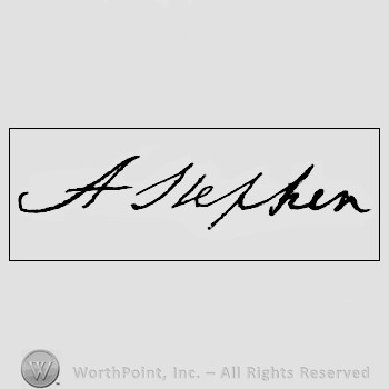 Autograph/signature : Stephen Adams.