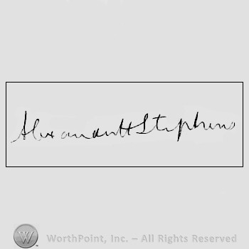 Autograph/signature : Stephens Alexander.