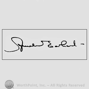 Autograph/signature : Earhart Amelia.
