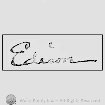 Autograph/signature : Edison, Thomas.