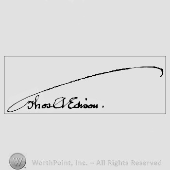 Autograph/signature : Edison, Thomas.
