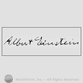 Autograph/signature : Einstein, Albert.