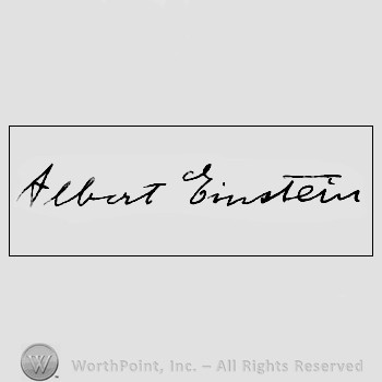 Autograph/signature : Einstein, Albert.