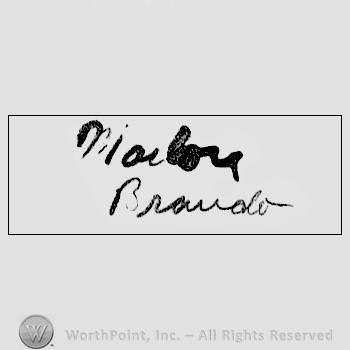 Autograph/signature : Marlon Brando.