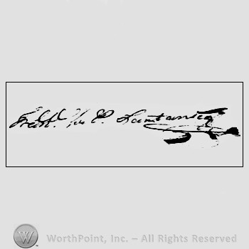 Autograph/signature : Santander, Francisco de Paula.