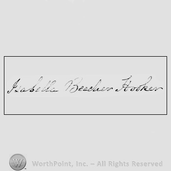 Autograph/signature : Hooker Isabella Beecher.