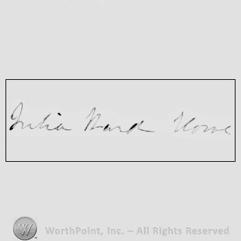 Autograph/signature : Howe Julia Ward.