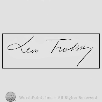 Autograph/signature : Trotsky, Leon.