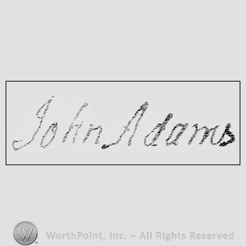 Autograph/signature : Adams, John.
