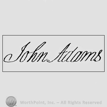 Autograph/signature : Adams, John.