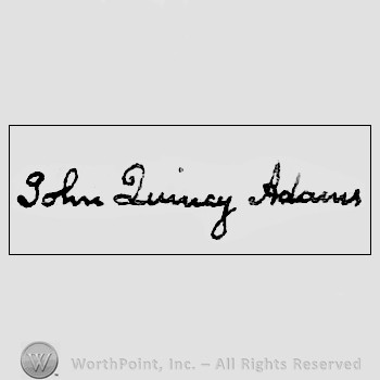 Autograph/signature :Adams, John Quincy.