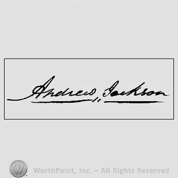 Autograph/signature : Jackson, Andrew.