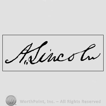 Autograph/signature : Lincoln, Abraham.