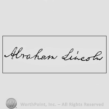 Autograph/signature : Lincoln, Abraham.