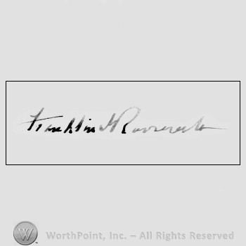 Autograph/signature : Roosevelt, Franklin D.