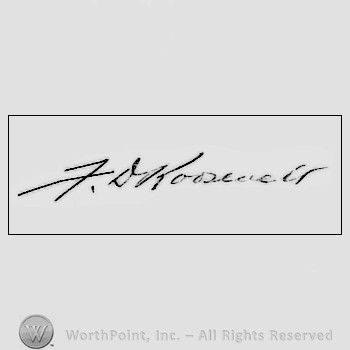 Autograph/signature : Roosevelt, Franklin D.