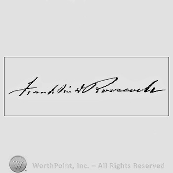 Autograph/signature : Roosevelt, Franklin D.