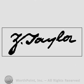 Autograph/signature : Taylor, Zachary.