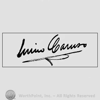 Autograph/signature : Caruso, Enrico.