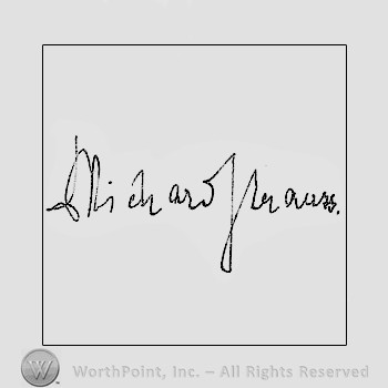 Autograph/signature : Strauss Richard.