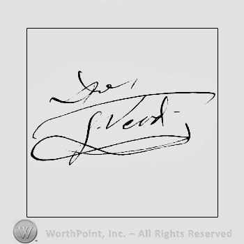 Autograph/signature : Verdi, Giuseppe.