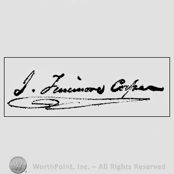 Autograph/signature : Cooper, James Fenimore.