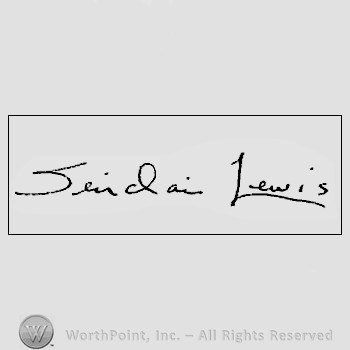 Autograph/signature : Lewis, Sinclair.