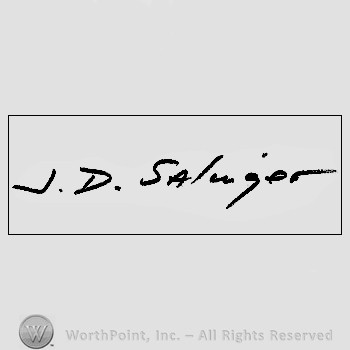 Autograph/signature : Salinger, J D.