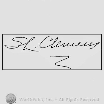 Autograph/signature : Twain, Mark.