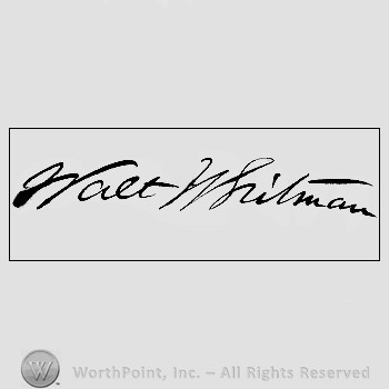 Autograph/signature : Whitman, Walt.