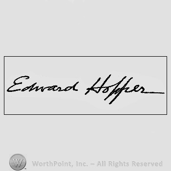 Autograph/signature : Hopper, Edward.