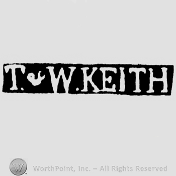 The name T & W. Keith written with uppercase letters