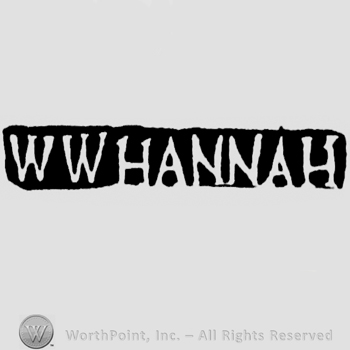 The name W.W. Hannah written with uppercase letters