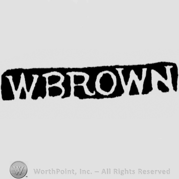 The name W. Brown written with uppercase letters