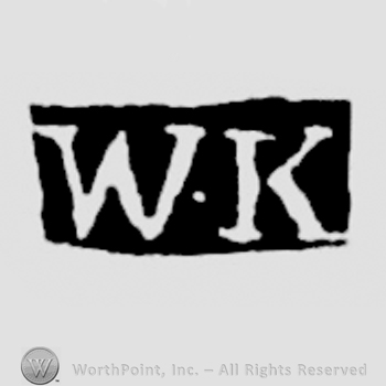 The letters WK written in uppercase