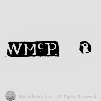 The letters WMCP written in uppercase, letter 'C' smaller than the others; a bird's head in profile, facing left