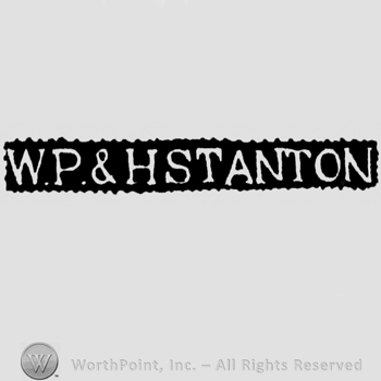 The name W.P. & H. Stanton written with uppercase letters