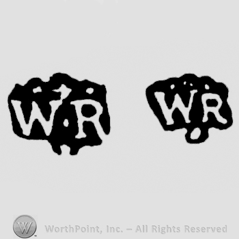 The letters WR written in uppercase