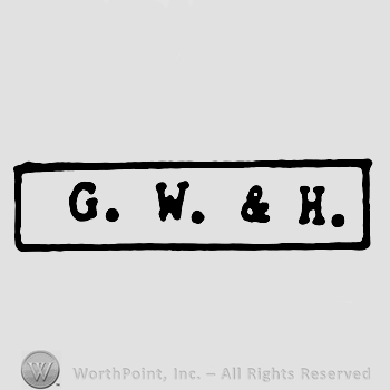 Uppercase letters G.W. & H inside a rectangle.