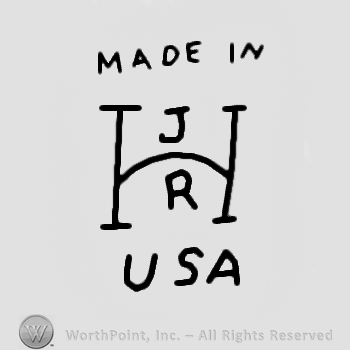 Made in wriiten above a bigger H with J above an R inside, above usa